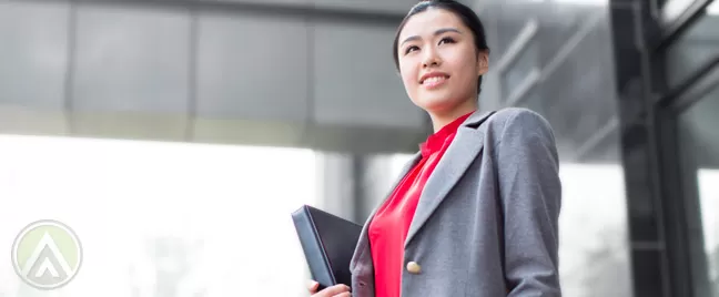 Asian-businesswoman-looking-away