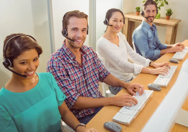 diverse-call-center-team
