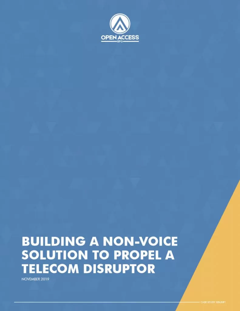 Case Study- Building a non-voice solution to propel a telecom disruptor 