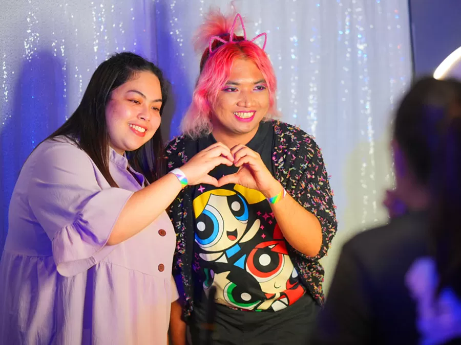 Open Access BPOs having fun on the photobooths during the OABPO Pride Party 2024