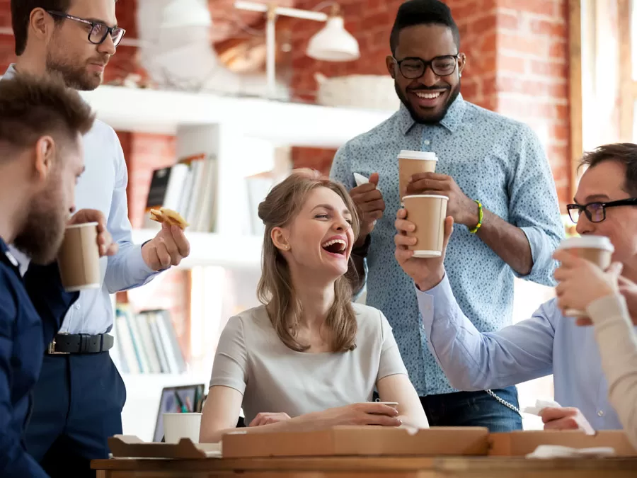 business strategy OABPO brand having coffee drinks with customers